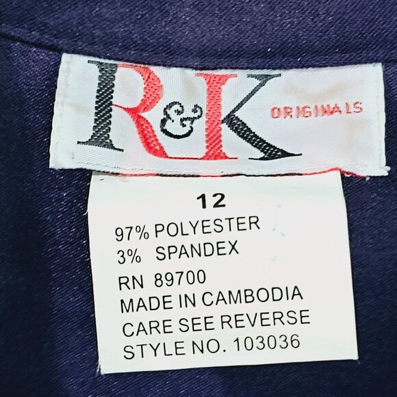 Vintage R&K Originals Embroidered Floral Pocket Purple Blazer Jacket Sz 12《908》J - Picture 6 of 7